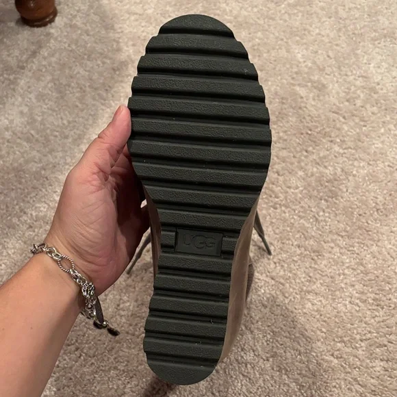 UGG Dark Brown Wedge Ankle Boots - Picture 7 of 7